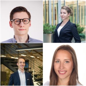 Zarządzający studenckim funduszem Freshman Capital - Wiktor Skowroński, Karolina Gronek, Jakub Erdman i Agata Wiatrowska