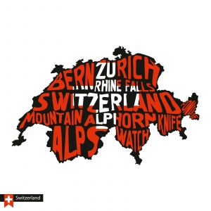 Kontur granic Szwajcarii