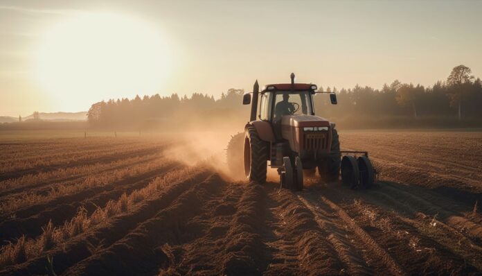 traktor w polu
